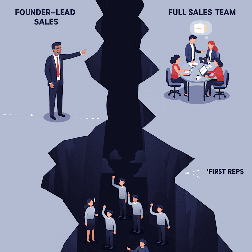 Founder-led sales vs full sales team